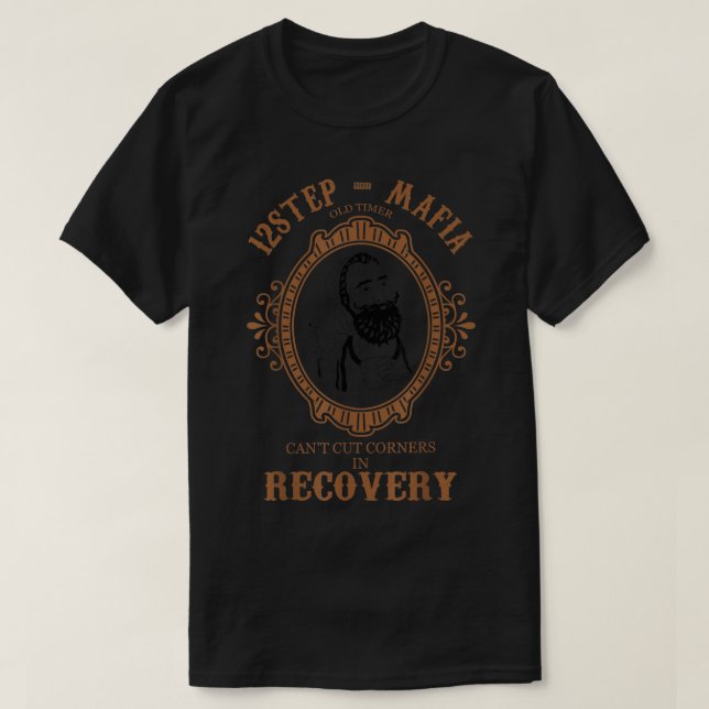Narkotika Anonymous Shirts 12 Step Mafia Sobriety T Shirt (Design framsida)