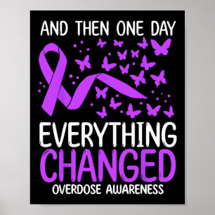 Narkotikabruk Ribbon Fighter Overdose Awareness Mo Poster