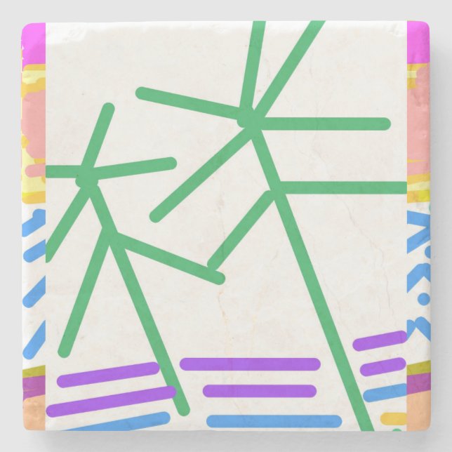 Närliggande Abstrakt Stenunderlägg (Framsidan)