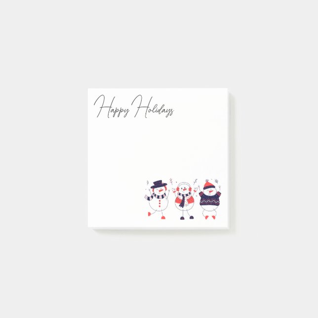 Närliggande Snögubbar Post-it Block (Framsida)