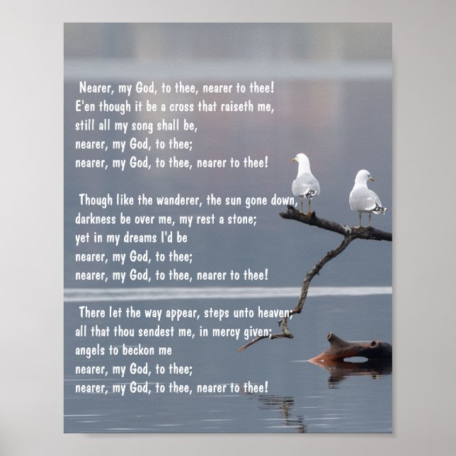 Närma min Gud till kyrkan Christian Hymn Poster (Framsidan)