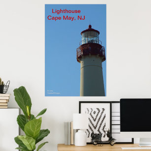 Närmare fyr, Cape May, NJ Poster