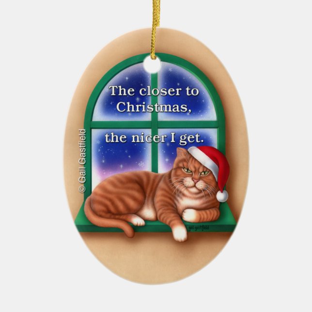 Närmare julprydnad julgransprydnad keramik (Framsidan)