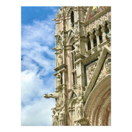 Närmare uppgifter om Duomo i Siena, Italien Fototryck