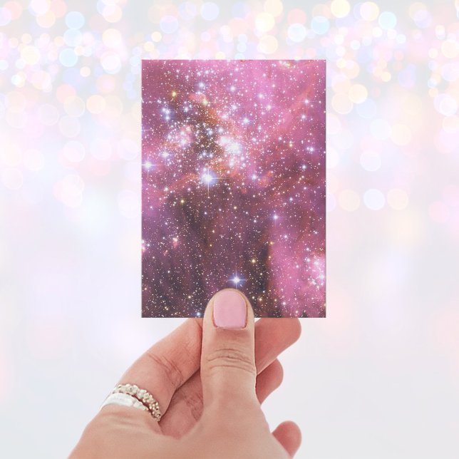 Närmare uppgifter om NGC 346 i Rosa Visitkort (Create your own minimalist pink celestial photo business card.)
