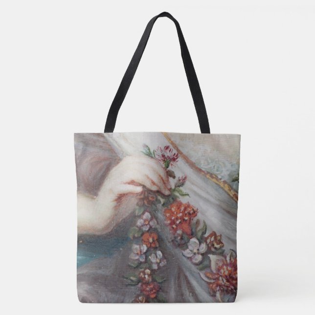 Närmare uppgifter om porträtt i en dam tygkasse (Framsida)