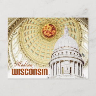 Närmare uppgifter om Wisconsin State Huvudstad dom Vykort