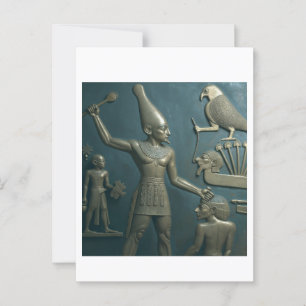Narmer First Pharaoh Victory Palette Art Vykort