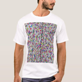 Narmin | Färgglatt Upprepat Handritat Mönster T Shirt