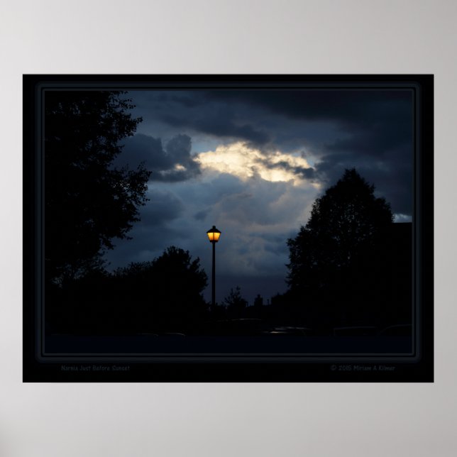 Narnia precis före Sunset ~ Miriam Kilmer Poster (Framsidan)