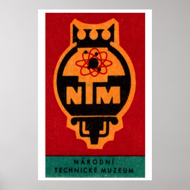 Narodni Technical Museum - Tändsticksasktryck - Tj Poster (Framsidan)