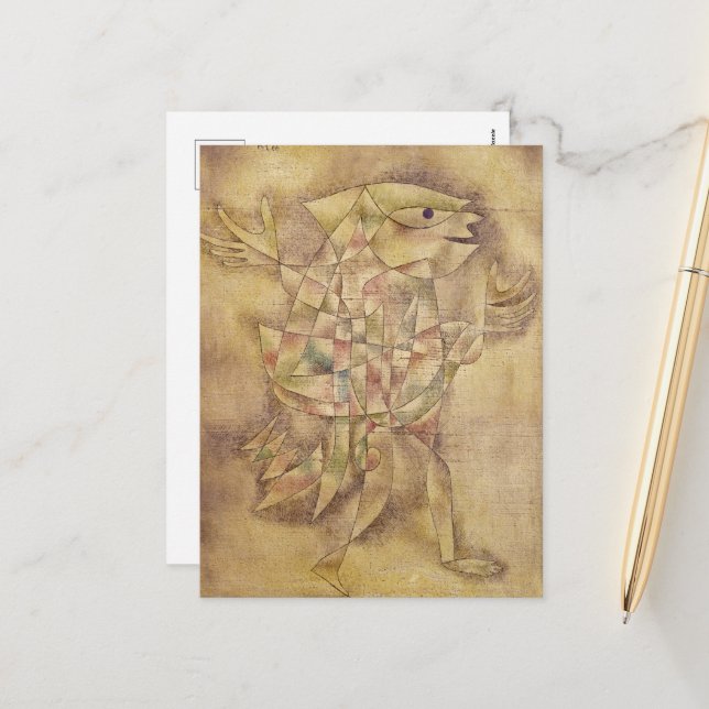 Narr in Trance av Paul Klee Helg Vykort (Fram/Back In Situ)