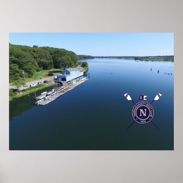 Narragansett Boat Klubb Aerial Photo Poster (Framsidan)