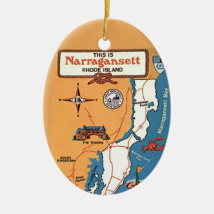 Narragansett Rhode island Julgransprydnad Keramik