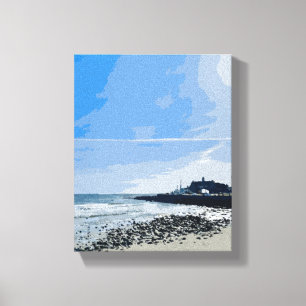 Narragansett Town Beach Rhode Island Målning Canvastryck