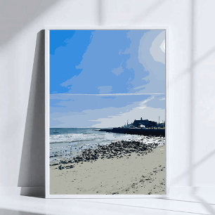Narragansett Town Beach Rhode Island-målning Poster