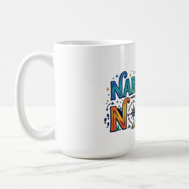 Narrative Nomad – Wandring Genom Berättelser Grafi Kaffemugg (Vänster)