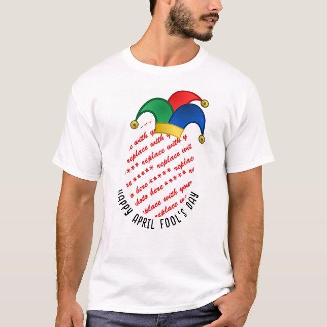 Narren Hatt Första April Foto T Shirt (Framsida)