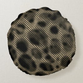 Narrow beige rand och underliga mörkar rund kudde