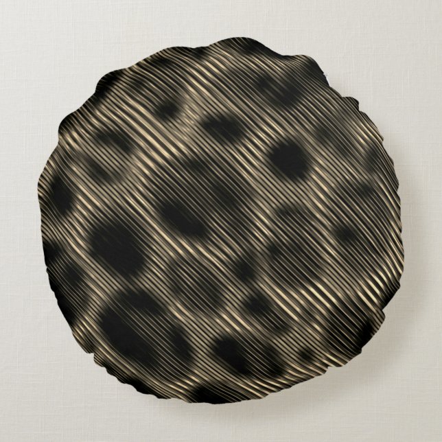 Narrow beige rand och underliga mörkar rund kudde (Baksidan)