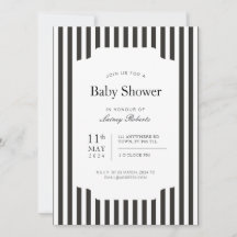 Narrow Black and White Lodrät Candy Rand