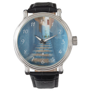 Narrow Blue Stairway i Marocko Armbandsur