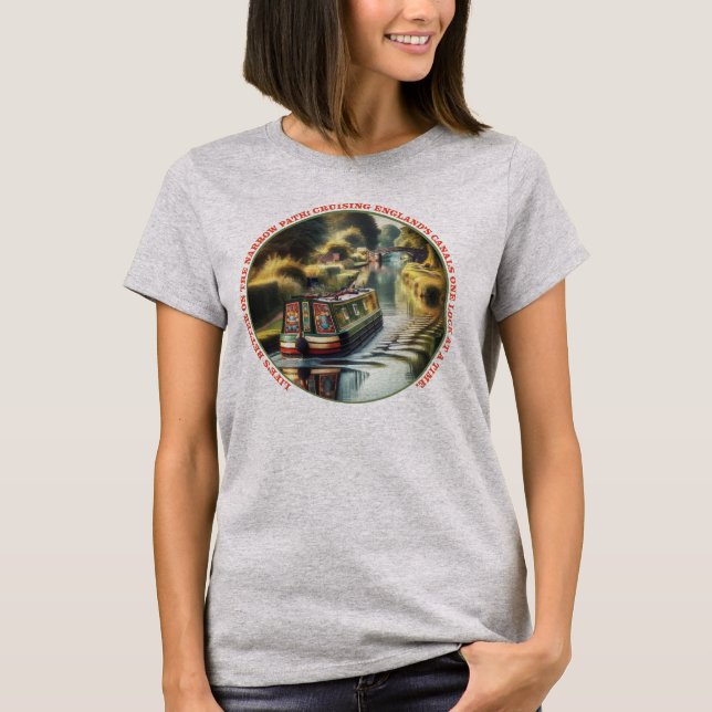 Narrow Boat England T Shirt (Framsida)