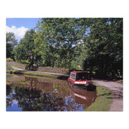 Narrow Boat Peak Forest Canal Marple Fototryck