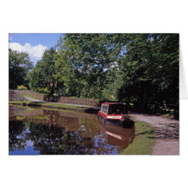 Narrow Boat Peak Forest Canal Marple Hälsningskort