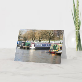 Narrow Boats Frozen Canal Tack Kort