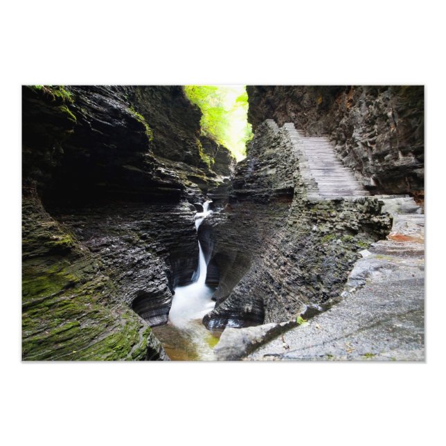Narrow cascade, Watkins Glen Fototryck (Framsidan)