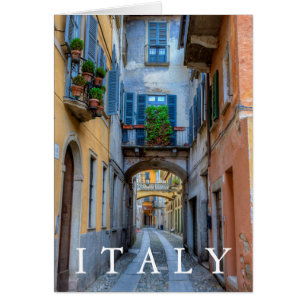 Narrow City Street, Italien Hälsningskort