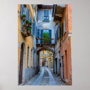 Narrow City Street, Italien Poster