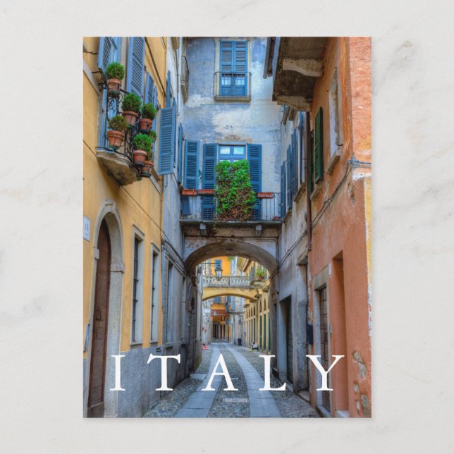 Narrow City Street, Italien Vykort (Framsida)