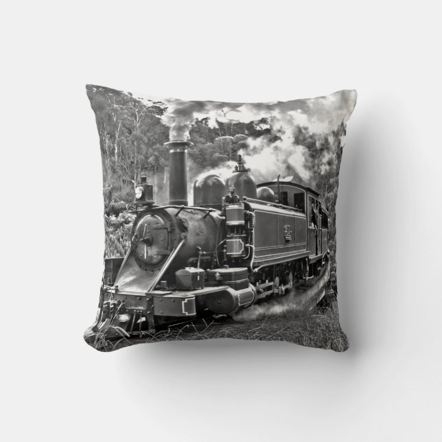 Narrow Gage Steam Tåg Puffing Engine Kudde (Framsida)