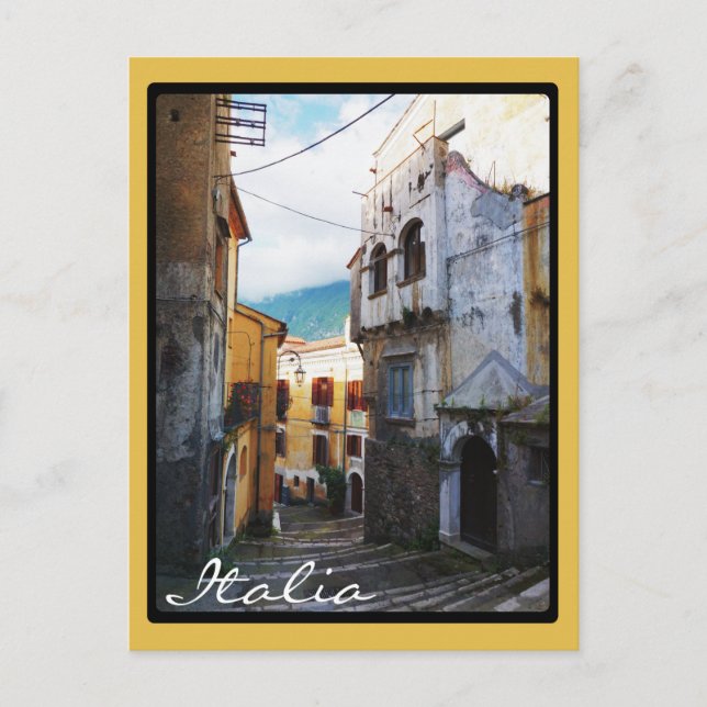 Narrow Italiensk Street Vykort (Framsida)