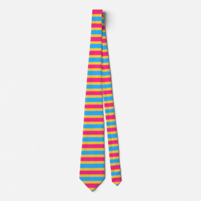 Narrow Rand Pansexual Flagga Neck Tie Slips (Framsida)