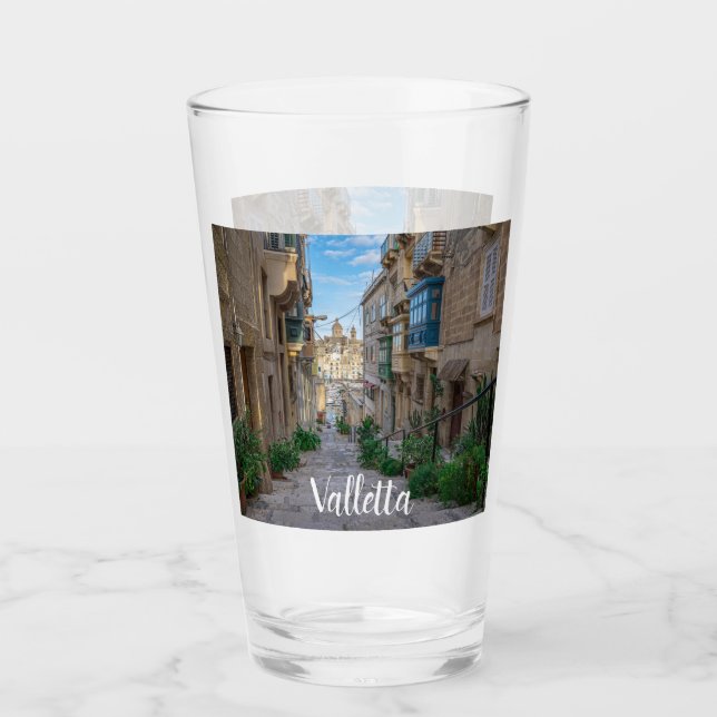 Narrow stone street i Malta Glaskopp (Framsida)