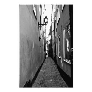 Narrow street i Stockholm Fototryck