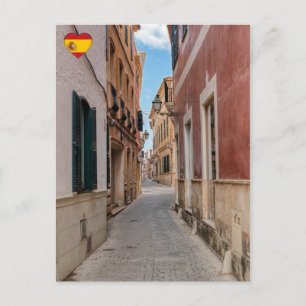 Narrow street in Ciutadella - Menorca, Spanien Vykort
