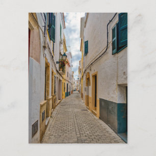 Narrow street in Ciutadella - Menorca, Spanien Vykort