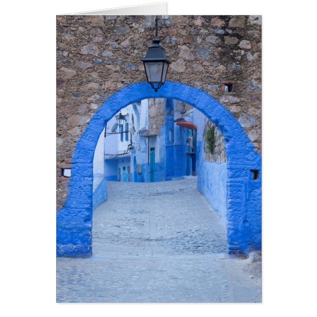 Narrow Street of Chefchaouen Hälsningskort (Framsidan)
