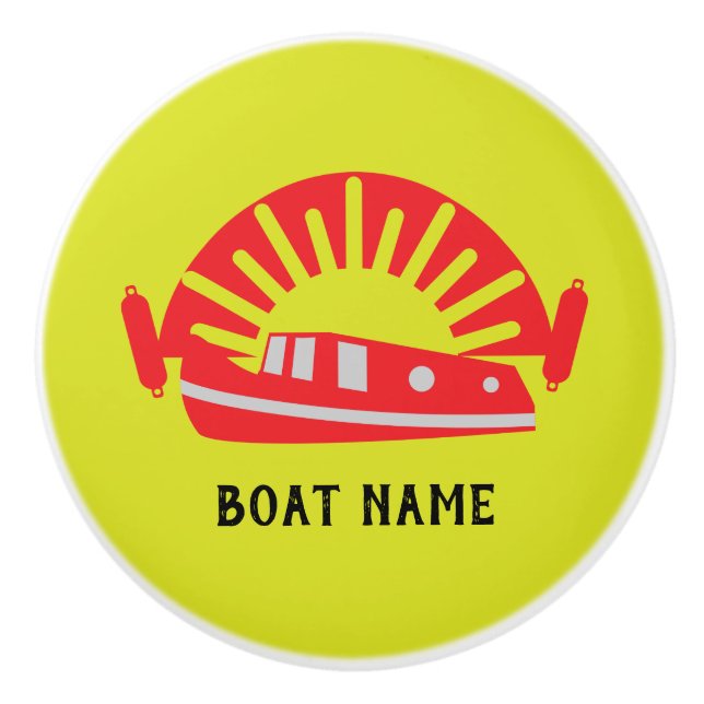 Narrowboat Canal Boat Living Doormat Keychain Wood Knopp (Framsidan)