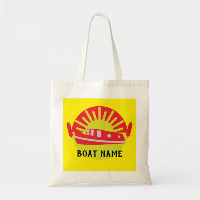 Narrowboat Canal Boat Living Doormat Tygkasse (Framsidan)