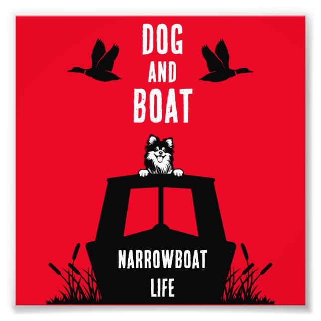 Narrowboat Canalboat Living Fototryck (Framsidan)