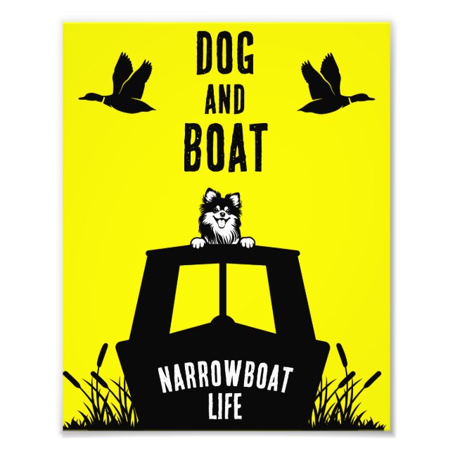 Narrowboat Canalboat Living Fototryck (Framsidan)