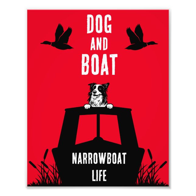 Narrowboat Canalboat Living Fototryck (Framsidan)