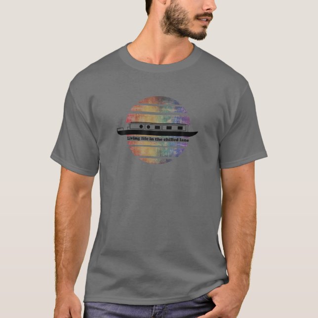 NARROWBOAT Coolan är slut. CANAL BOAT, BARGE T Shirt (Framsida)