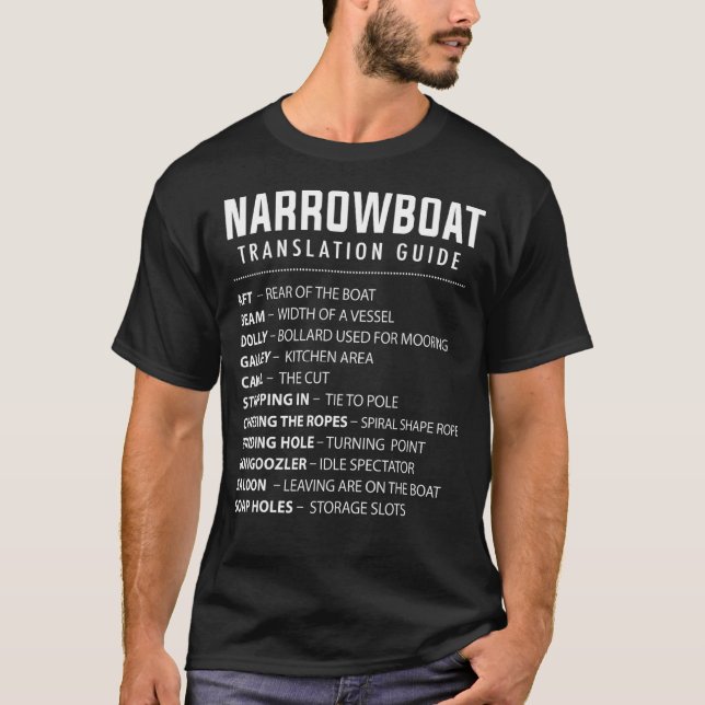 Narrowboat for barge Boat Owners T Shirt (Framsida)