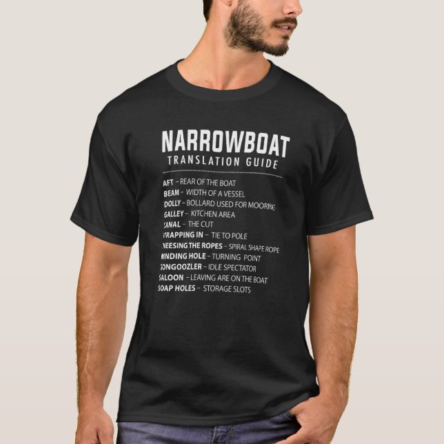 Narrowboat for barge Boat Owners T Shirt (Framsida)